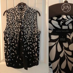 Floral Black & White Blouse